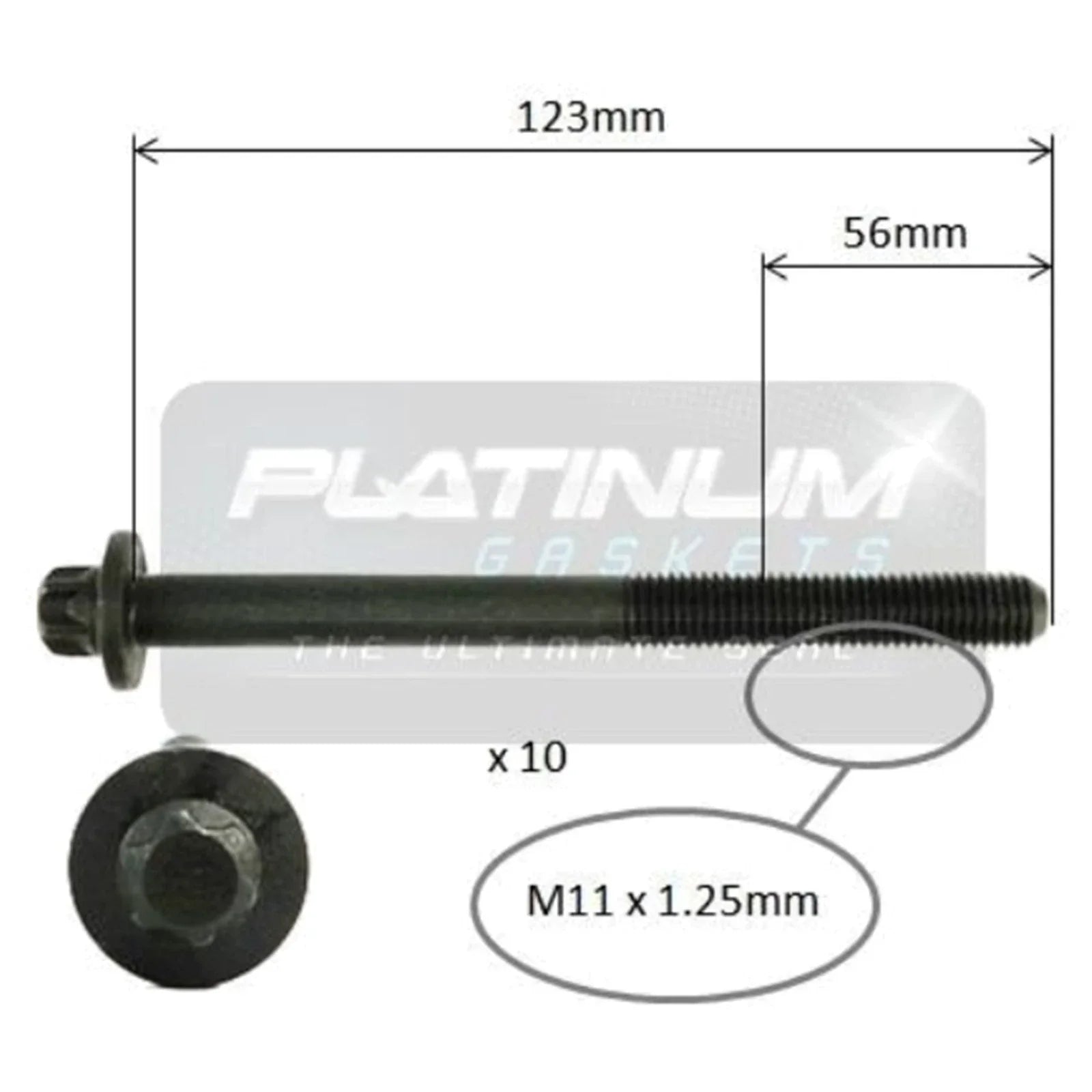 Engine Cylinder Head Bolt Set for Nissan Tiida C11 4cyl 1.8L MR18 2006~2013