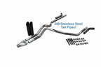 2.5" Dual Exhaust Kit for Chevy GMC 1500 (2007–2014) - Stainless, Black Tips