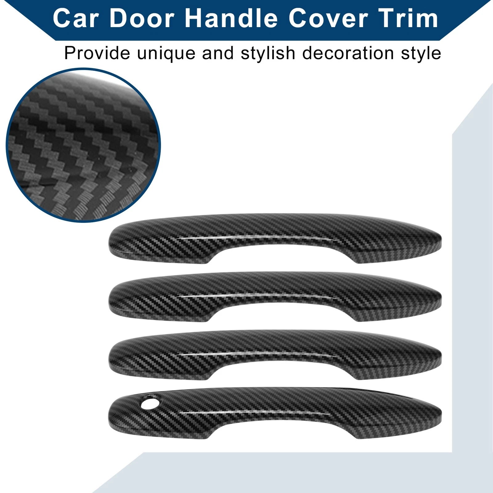Carbon Fiber Door Handle Cover Trim for Toyota Camry (2018–2024)