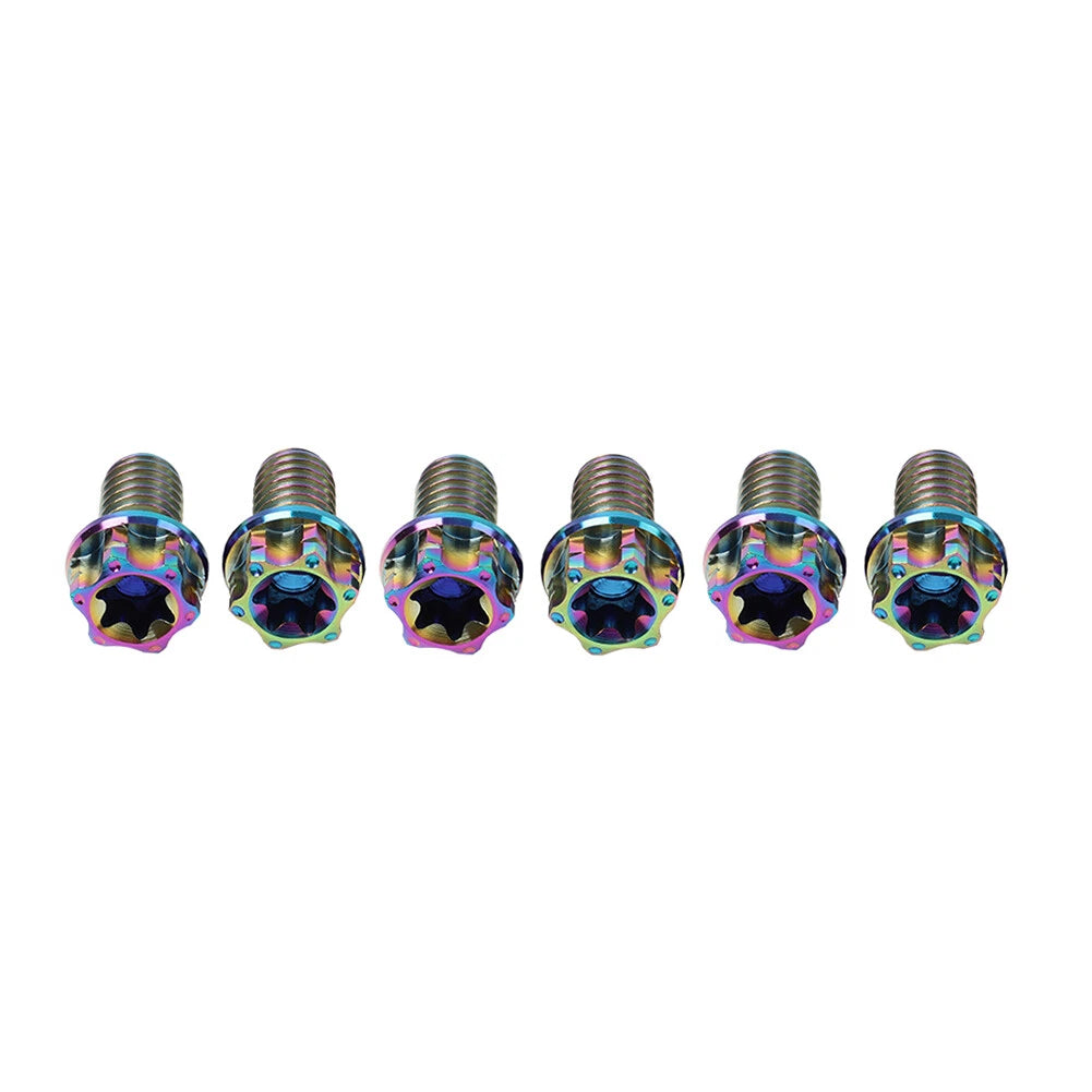 6X M8x20mm Titanium Torx Head Flange Bolts for Motorcycle Bike