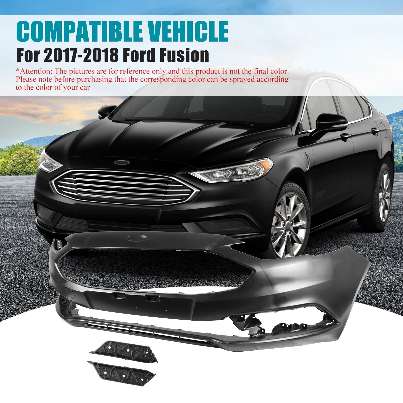 Front Bumper Plastic for Ford Fusion (2017–2018)