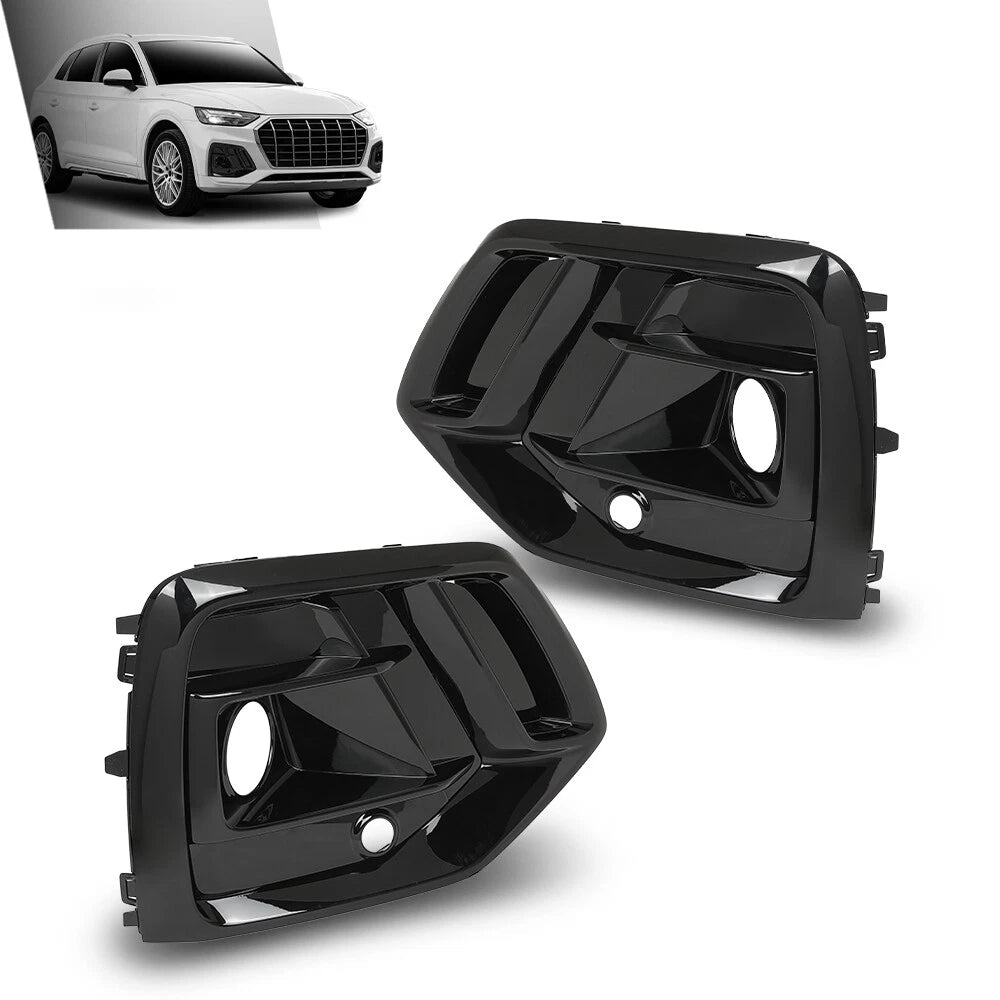 Set of 2 Front Bumper Fog Light Covers for Audi Q5 (2021–2023)