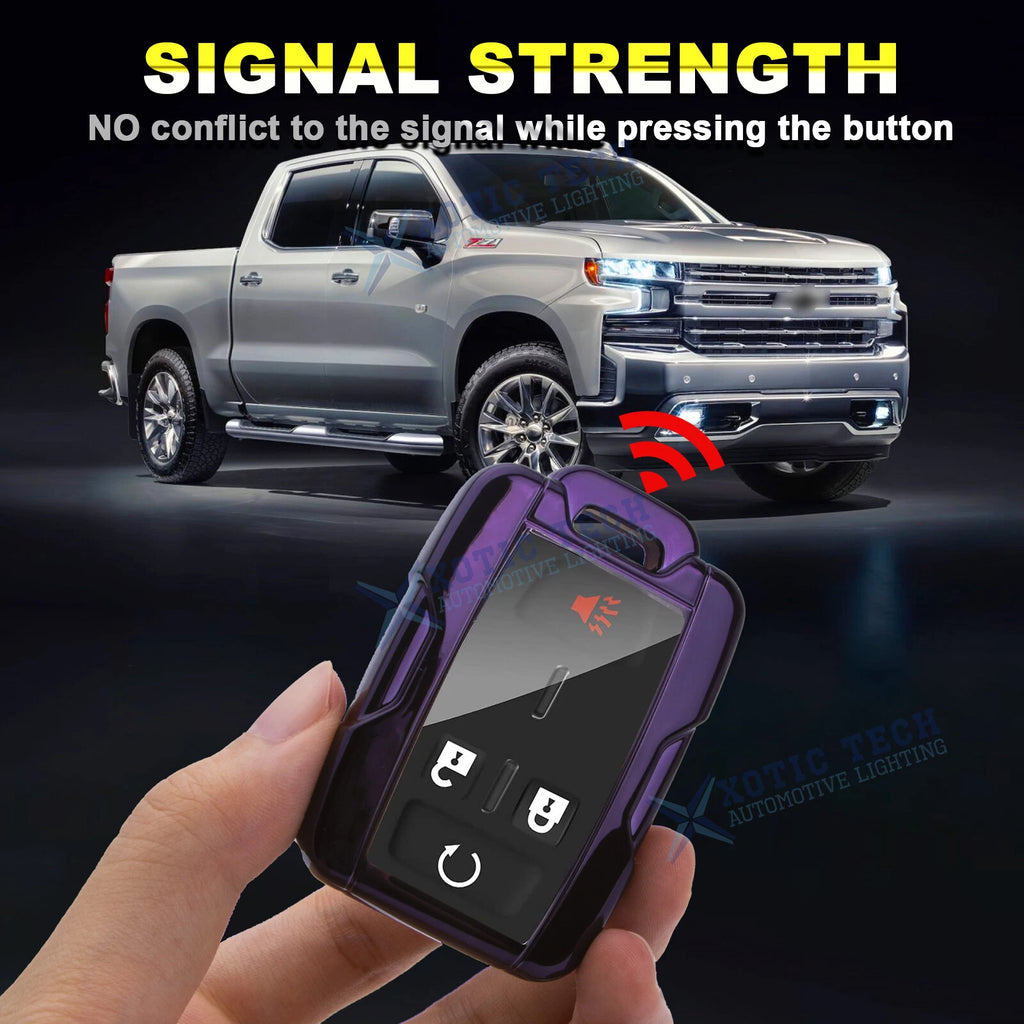 Keyless Fob Case Shell Soft TPU for GMC Sierra Yukon (2010-2019)