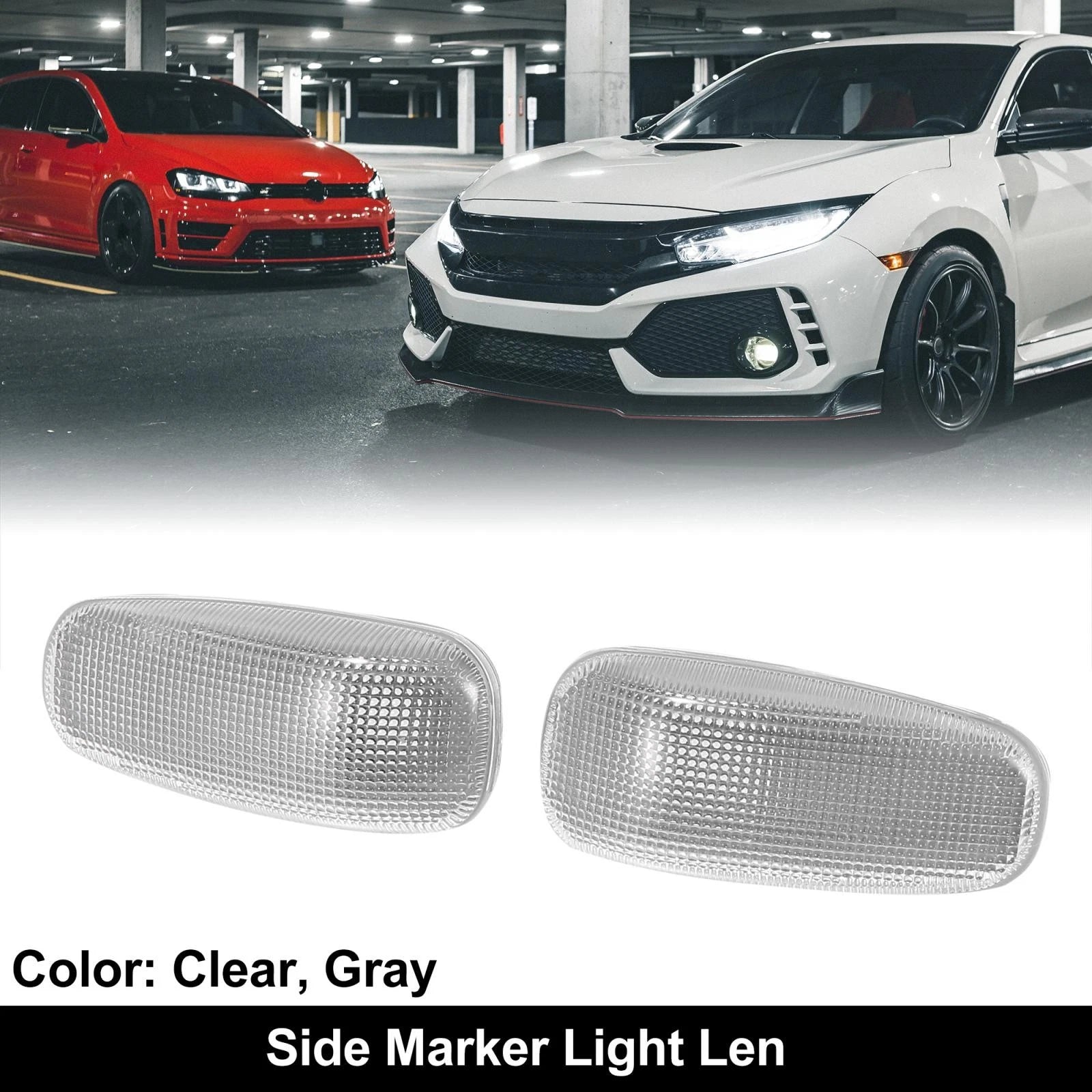Pair Front Side Marker Light Lens Cover for Dodge Sprinter 2500 3500 (2007–2018) 5124431AA