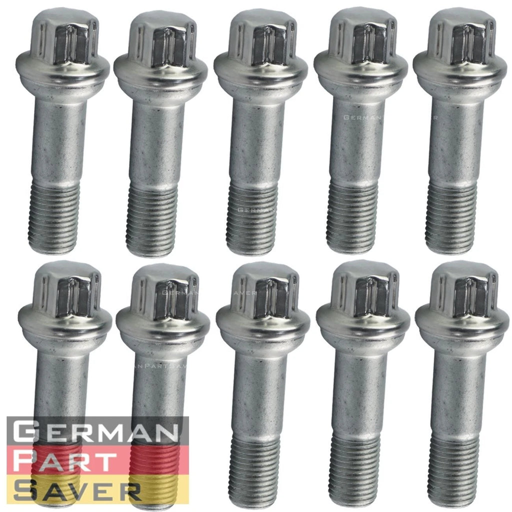 10PC Stainless Steel Wheel Lug Bolts for Mercedes W164 W166 X204 W221 C216