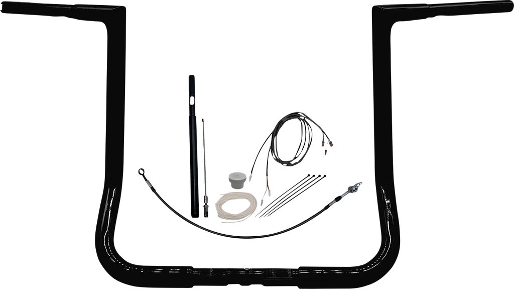 1-1/4" EZ Install Flat Top Handlebar Kit for Harley (16", Black) 719016-B