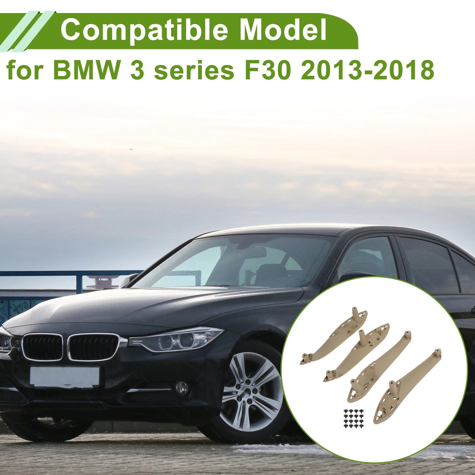 Door Panel Handle Pull Trim Cover for BMW 3 Series F30 (2013–2018) No. 51427281466