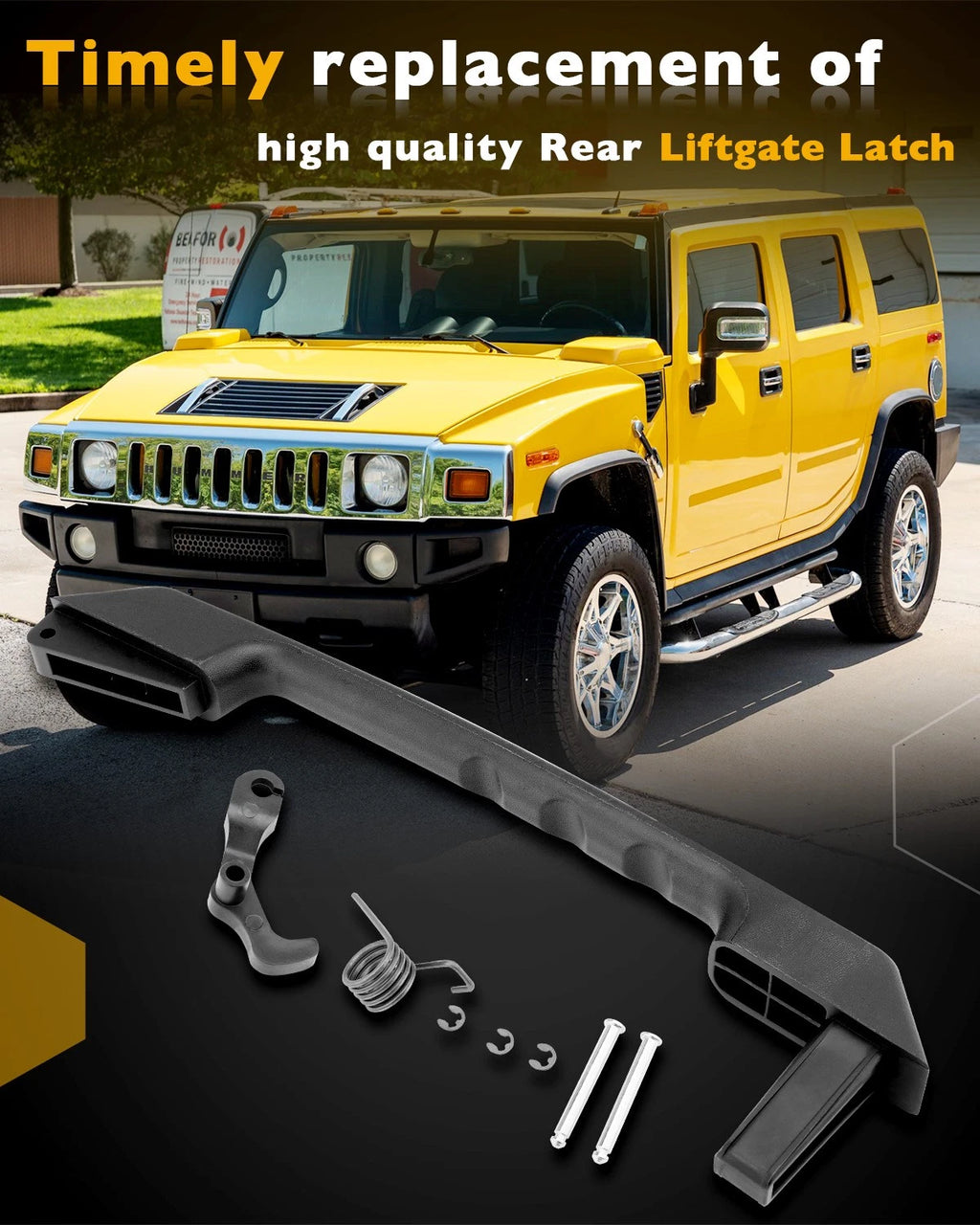 Tailgate Latch Handle Kit for Hummer H2 (2003-2009) Black