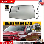 Driver Side Mirror Glass for Chevy Silverado GMC Sierra (2019–2023) - Heated