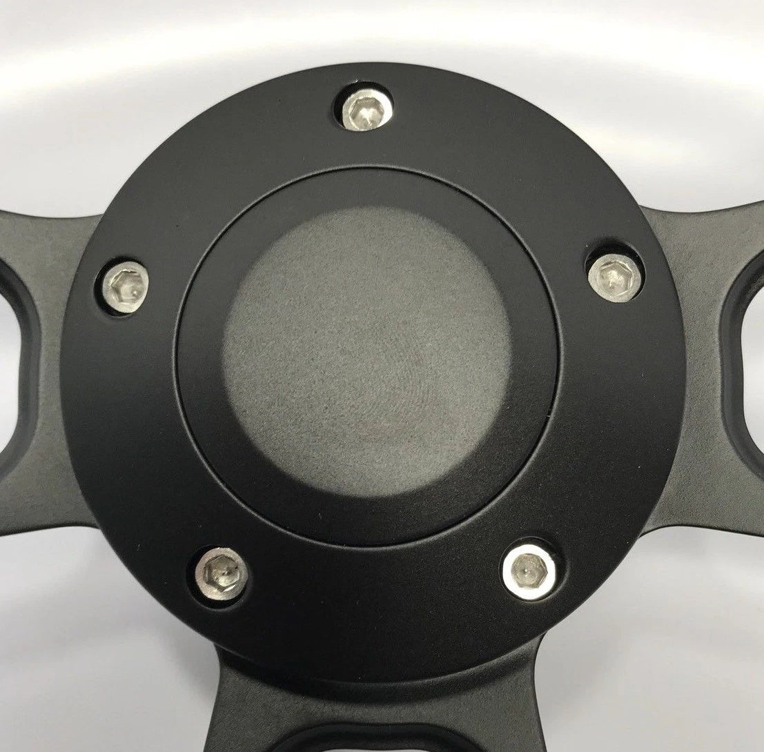 14 Inch Billet Aluminum Steering Wheel with Horn Button for Universal Fit (All)