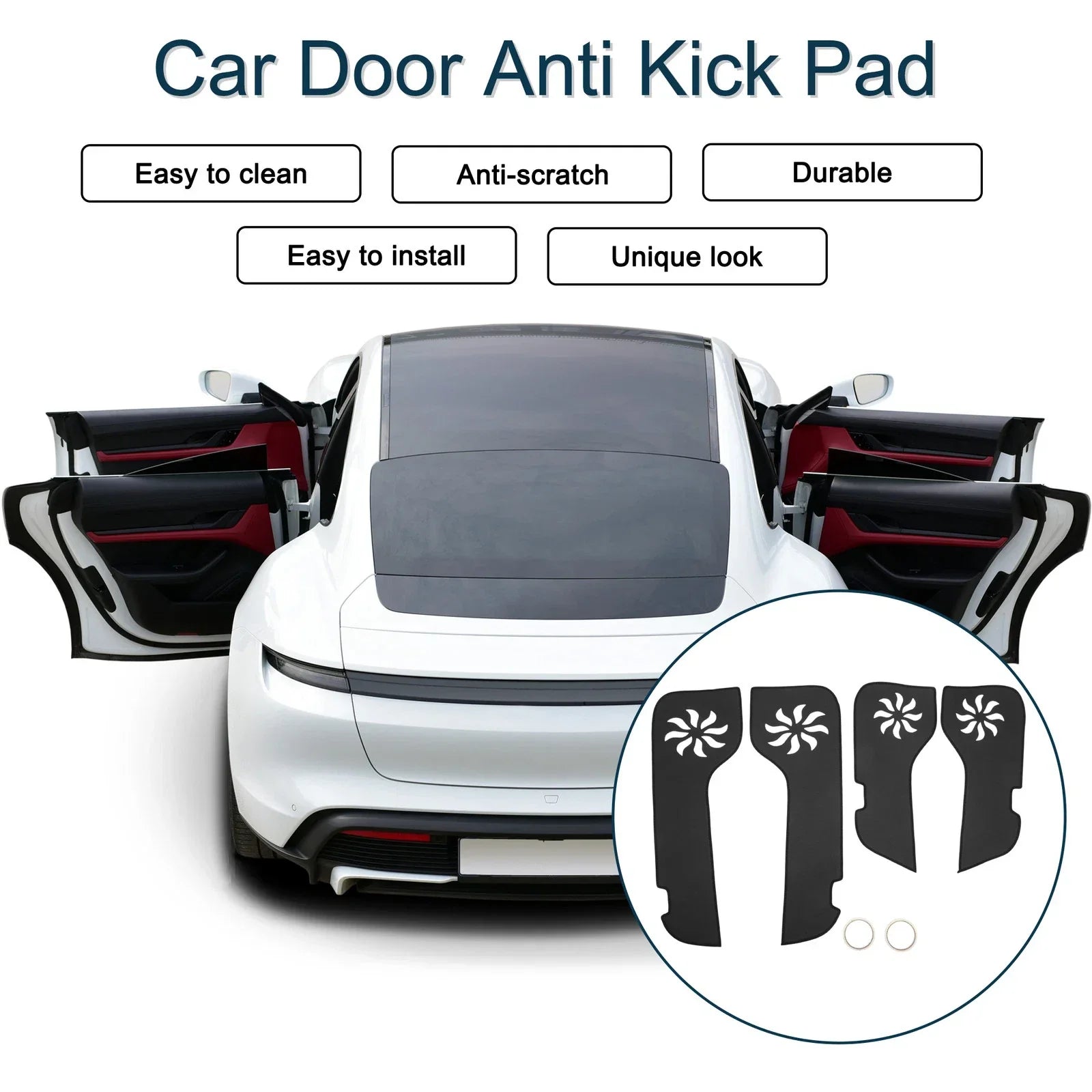 Car Door Anti Kick Pad Sticker Protector for Lexus LX570 (2009-2014)
