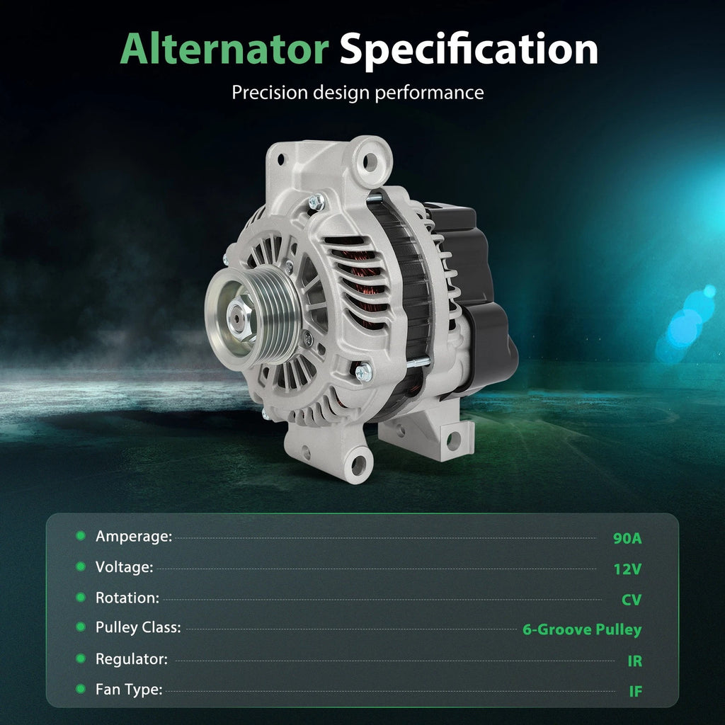 90 Amp Alternator with Groove Pulley for Mazda 6 (2003–2005)