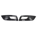 Set of 2 Fog Light Grille Covers for Audi A4 (2013–2016) - Glossy Black