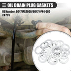 24 Pcs Oil Drain Plug Gaskets for Honda Accord (2008–2016) No. 90471PX4000