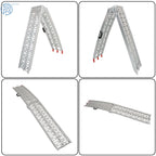 2X Aluminum Folding Loading Ramps for UTV Motorcycle Lawn Mower