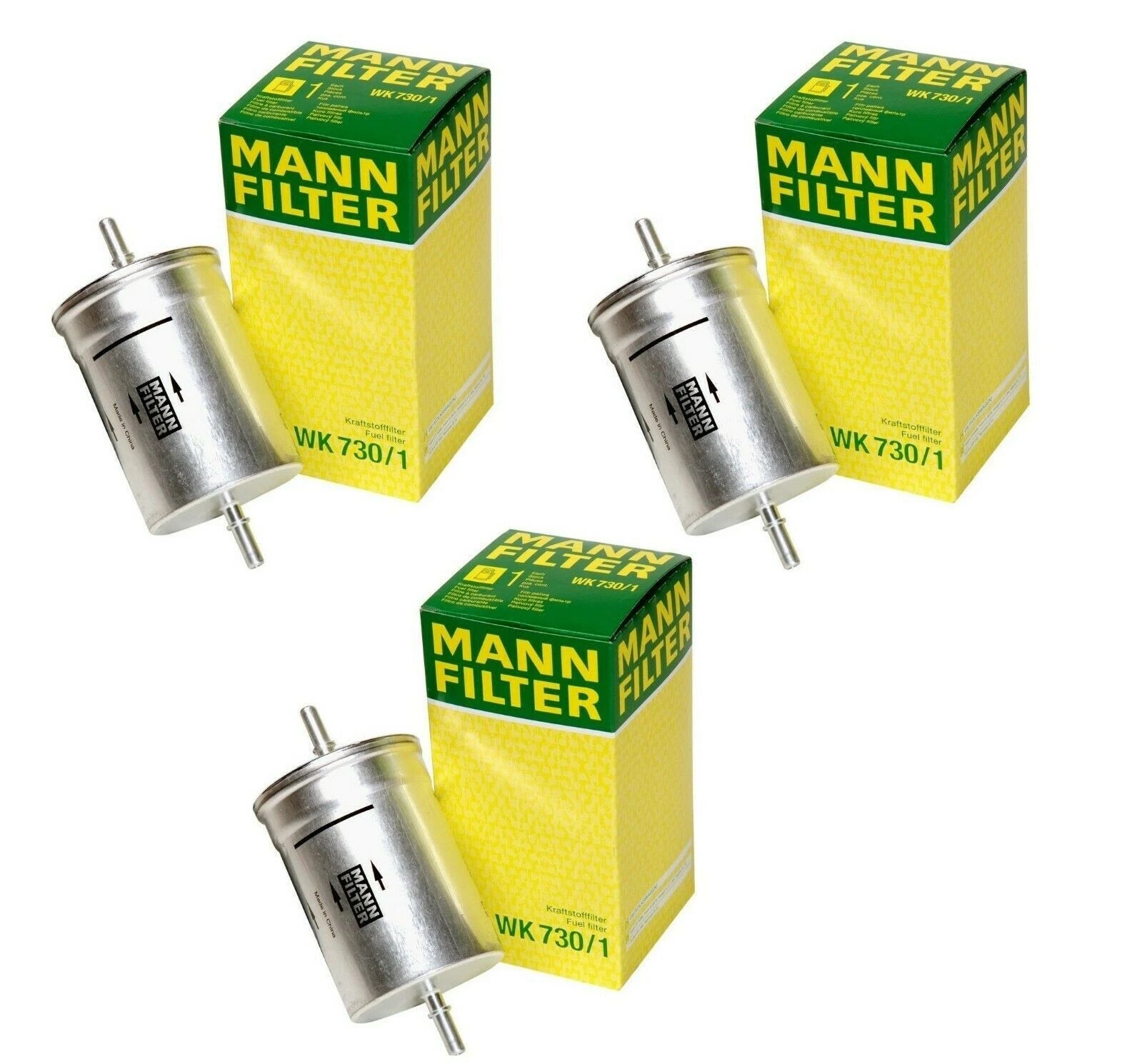 Set of 3 Fuel Filters for Audi A3 A4 Quattro TT VW Golf Jetta Passat (2000–2023)