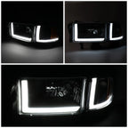 LED DRL Headlights for Dodge Ram 94–02 (Smoked Housing, Amber Corner)