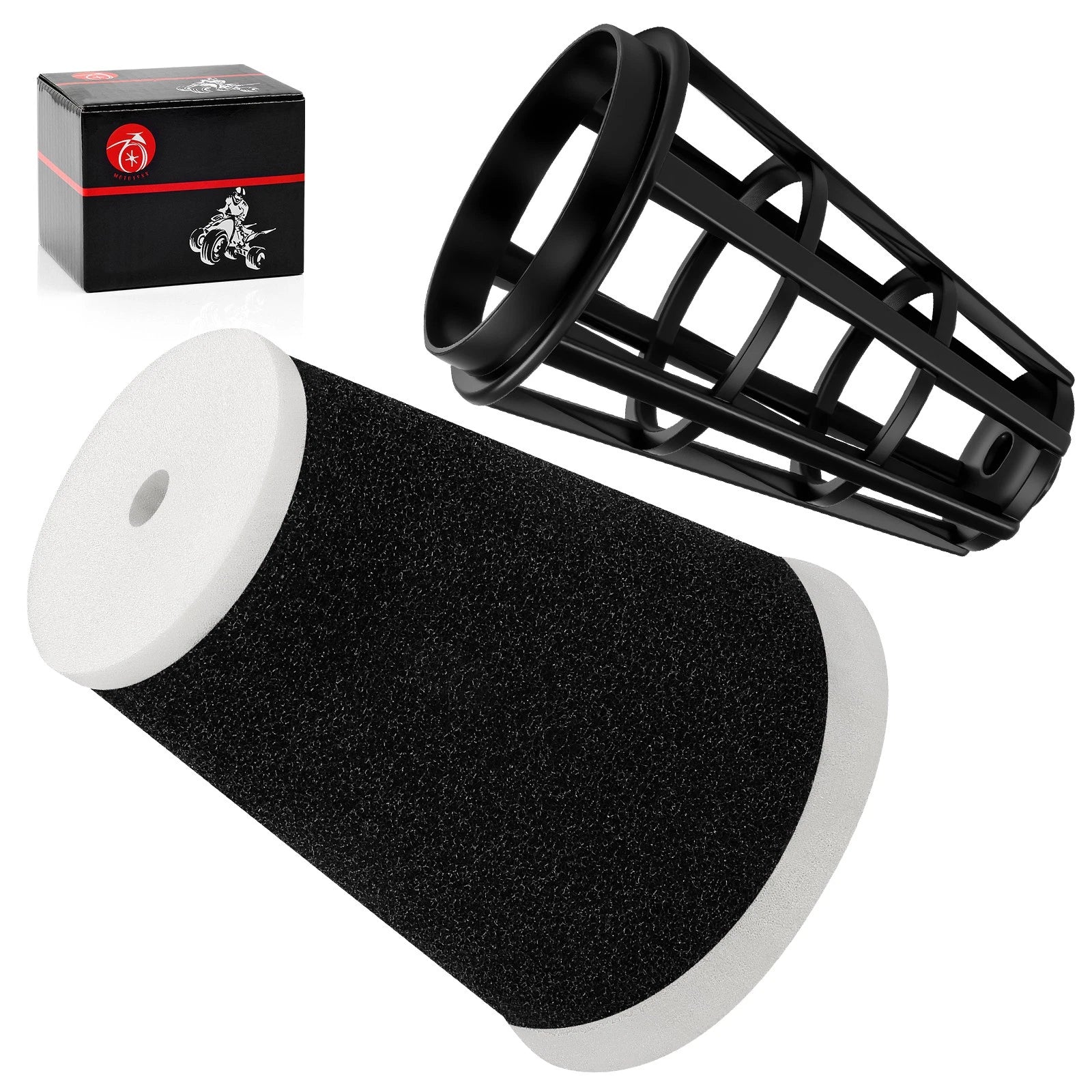 Air Filter & Holder Cage #1RL-14458-00-00 for Yamaha Big Wheel BW200 (1986–1988)