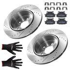 Rear Brake Rotors & Ceramic Pads Kit for Chrysler 300/Dodge Challenger/Charger (2005–2023)