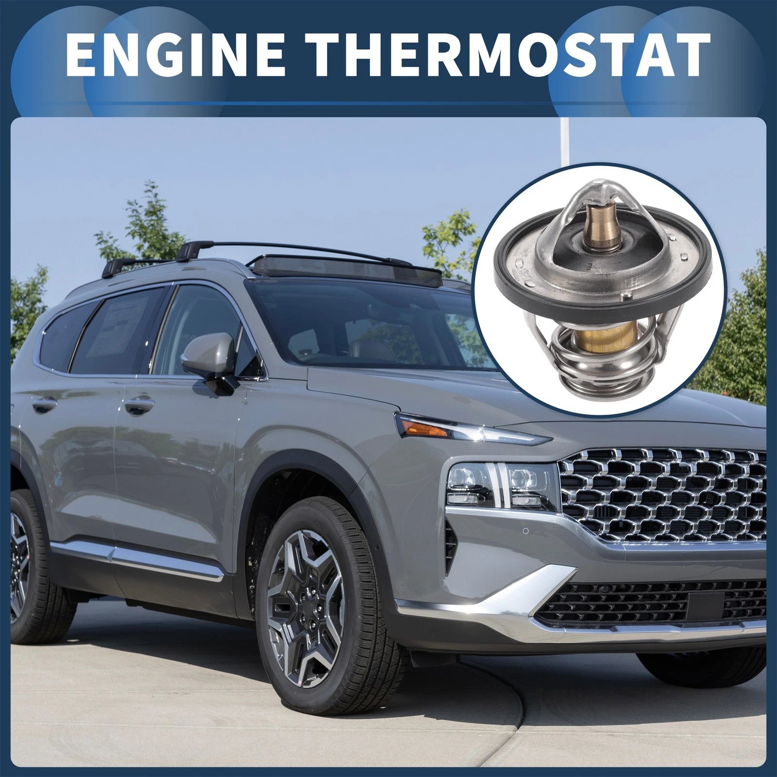 Engine Coolant Thermostat for Hyundai Santa Fe 3.3L (2013–2018) No. 255003C150