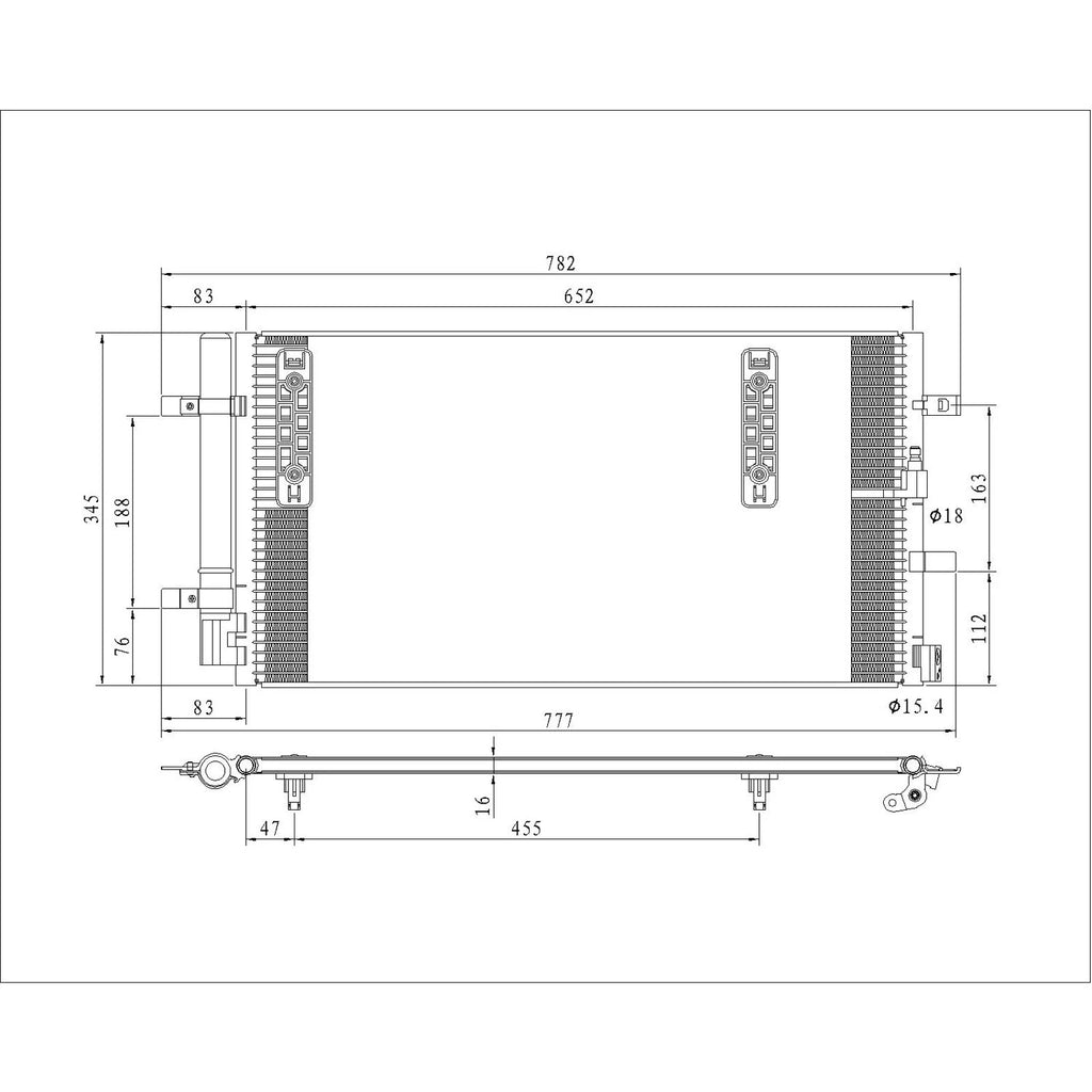 Replacement A/C Condenser Stock Repair Part For 2012-2013 Audi A6