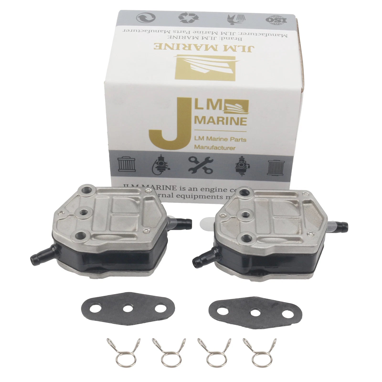 Set of 2 Outboard Fuel Pump & Gaskets Kit for Nissan Tohatsu