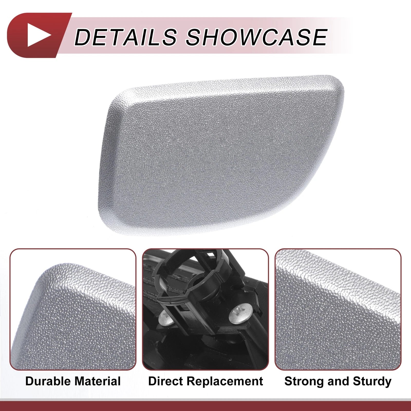 Front Left Washer Nozzle Cover Cap for Subaru Forester (2005–2007) Silver Tone