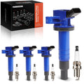 Set of 4 Ignition Coils & 4 Iridium Spark Plugs for Toyota Corolla Matrix (2003–2008)