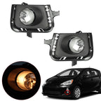 Set of 2 Bumper Fog Lights with Wiring for Toyota Prius C (2012–2014)