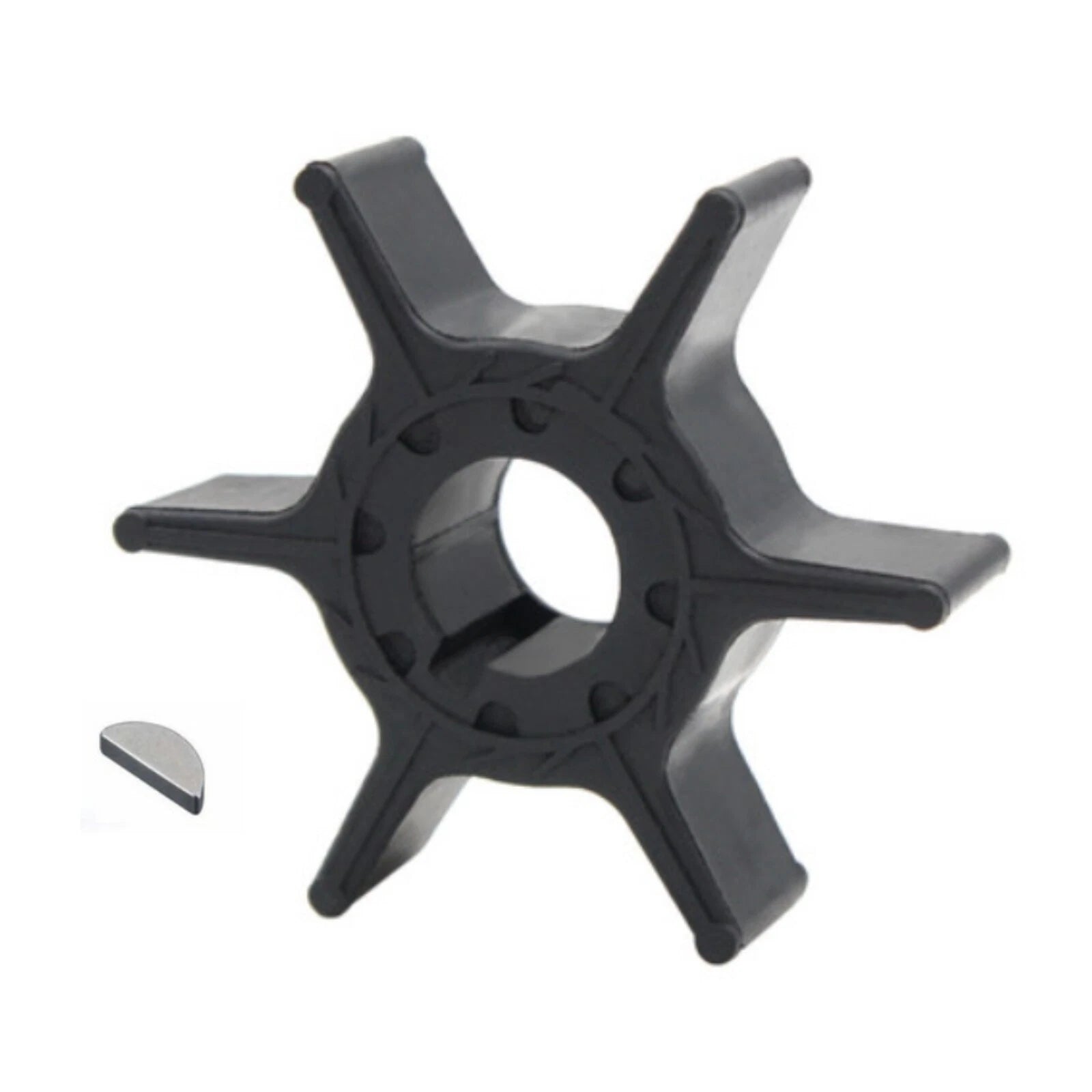 Water Pump Impeller with Key for Yamaha 8/9.9/15/20HP (63V-44352-01, 63V-44352-00)