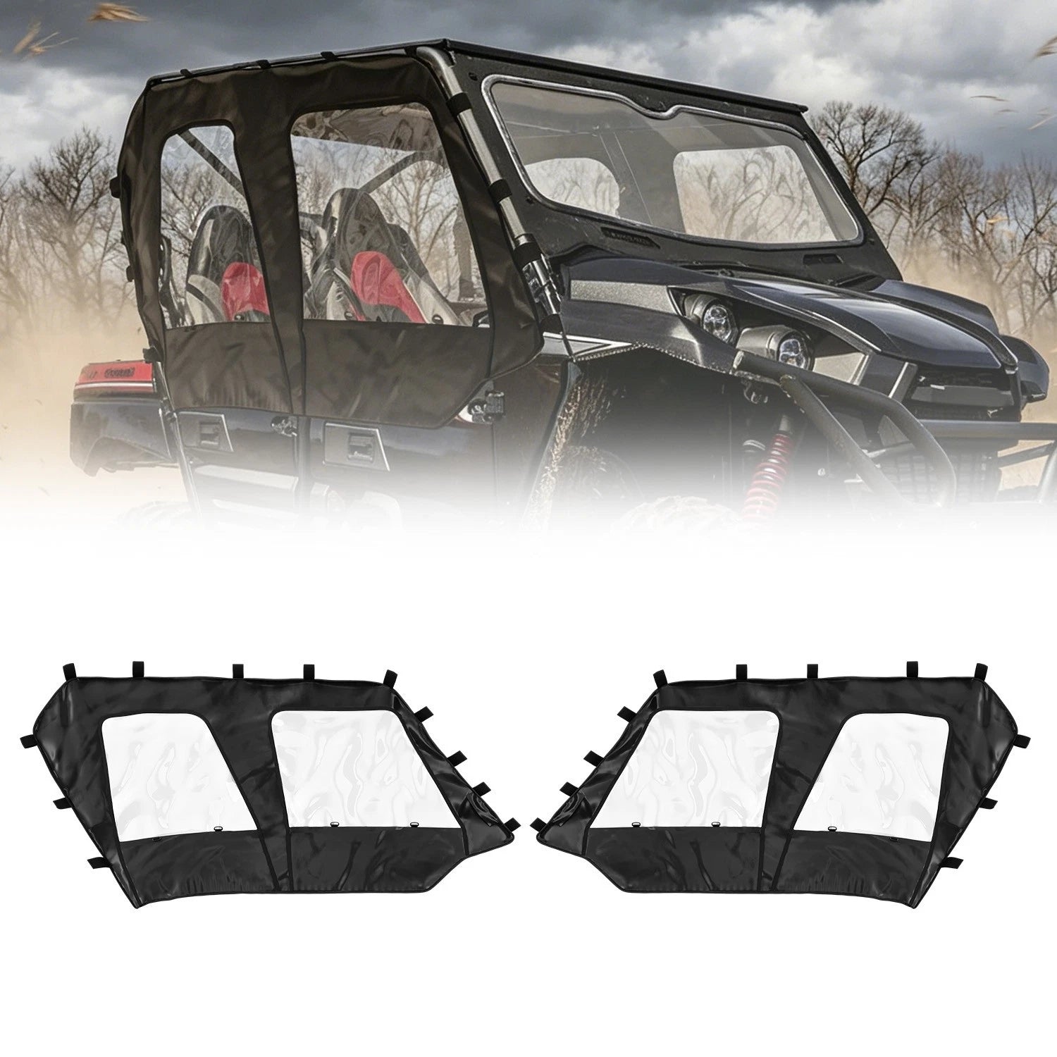 Soft Side Door Cab Enclosure Kit for Kawasaki Teryx 4 800 / Teryx 4 S (2016–2025)