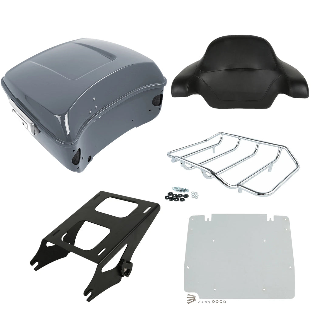 Trunk Pad Mount Rack for Harley CVO Touring (2014–2025) - Gunship Gray