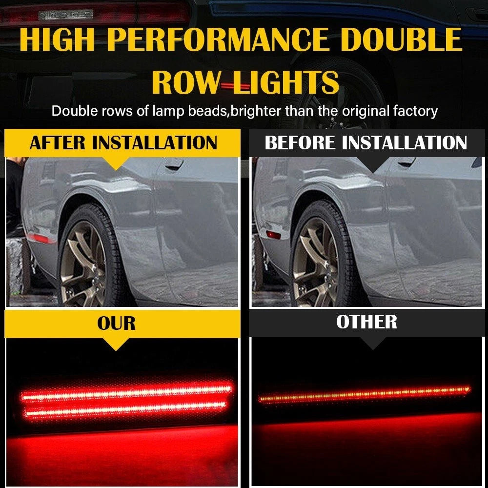 LED Rear Side Light Marker for Dodge Charger/Challenger (2011–2014) Smoked Red