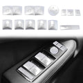 Set of 2 Door Armrest Window Switch Button Covers for Mercedes-Benz C200 C250 (2010–2014)