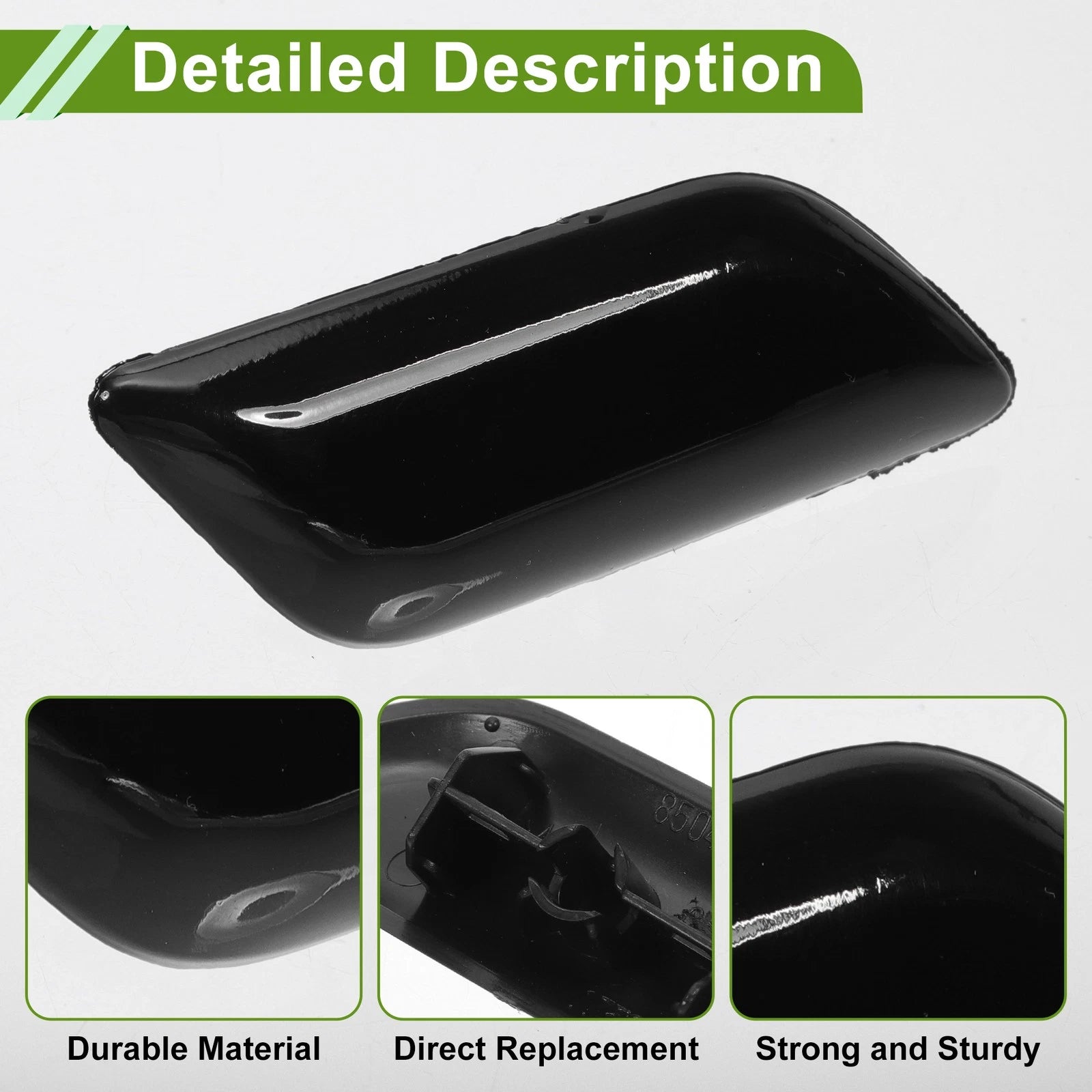 Front Right Washer Nozzle Cover Cap for Toyota Camry (2011–2015) 8504406020 Black