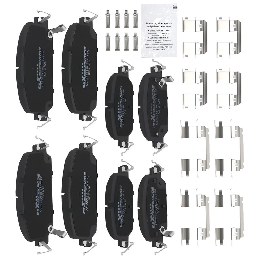 8pcs Brake Pads Kit for Honda CR-V (2017–2022) w/Hardware