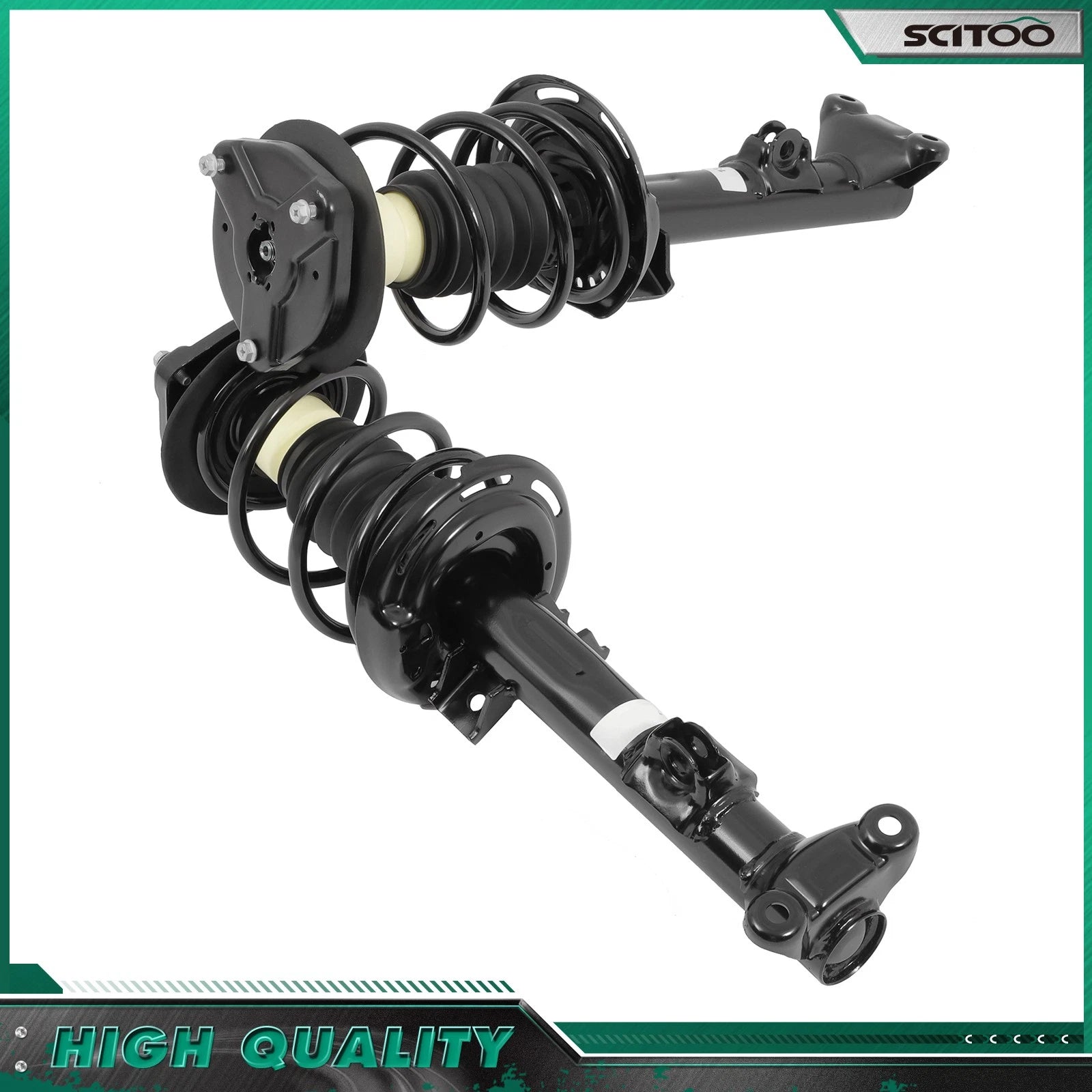 Front Complete Struts w/ Coil Springs for Mercedes-Benz C250 (2010–2014)