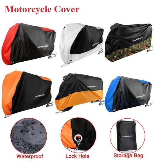 Motorbike Cover for M-XXXXL (Waterproof, Snow, Sun, UV, Dust Protection)