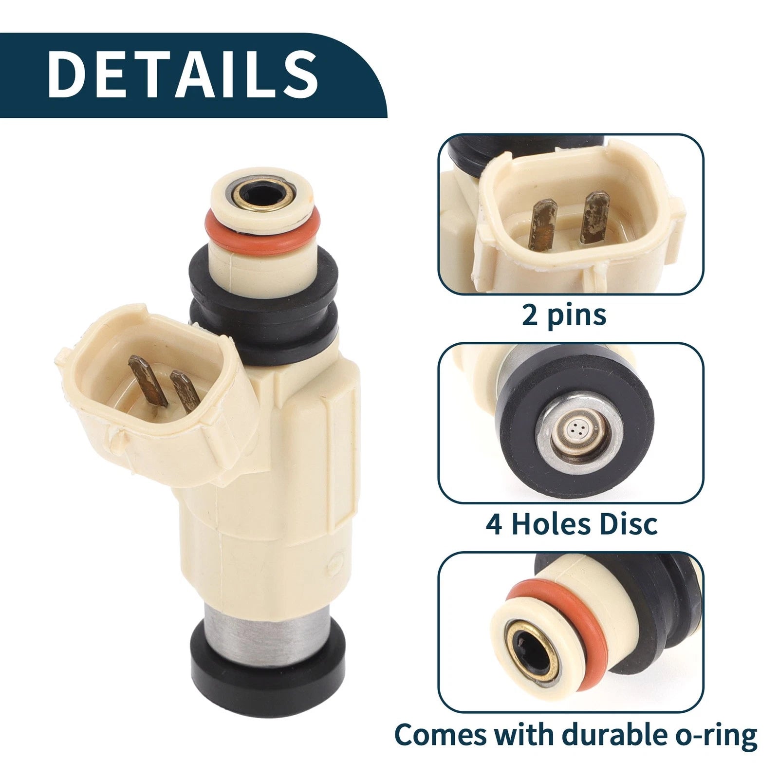 Fuel Injector No.MR507252 for Mitsubishi Eclipse GS (2001–2005) 1 Pc Beige