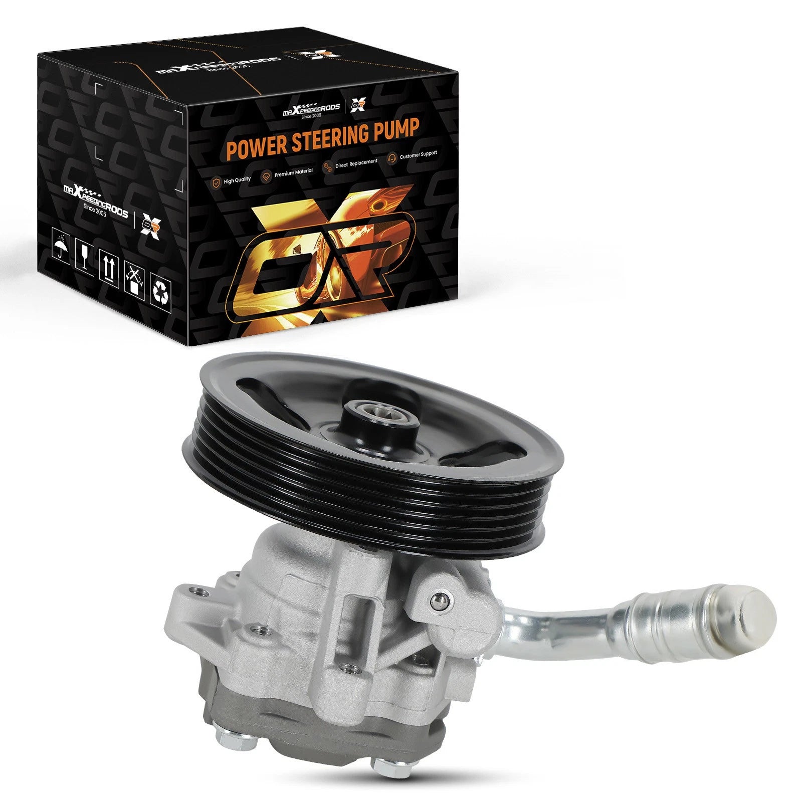 Power Steering Pump with Pulley for Jeep Wrangler JK V6 3.6L (2012–2017) 20-1039