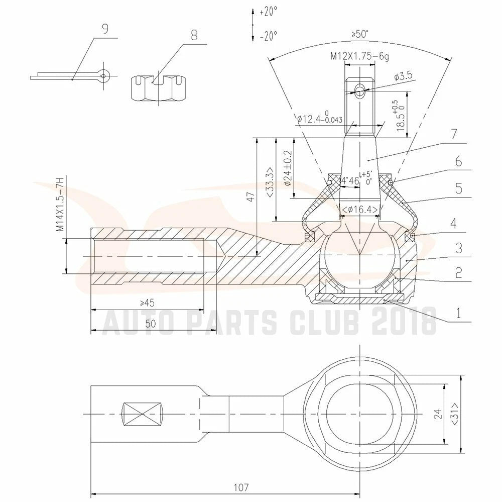Set of 8 Front Lower Control Arms Tie Rods for Chevy HHR (2006–2011)