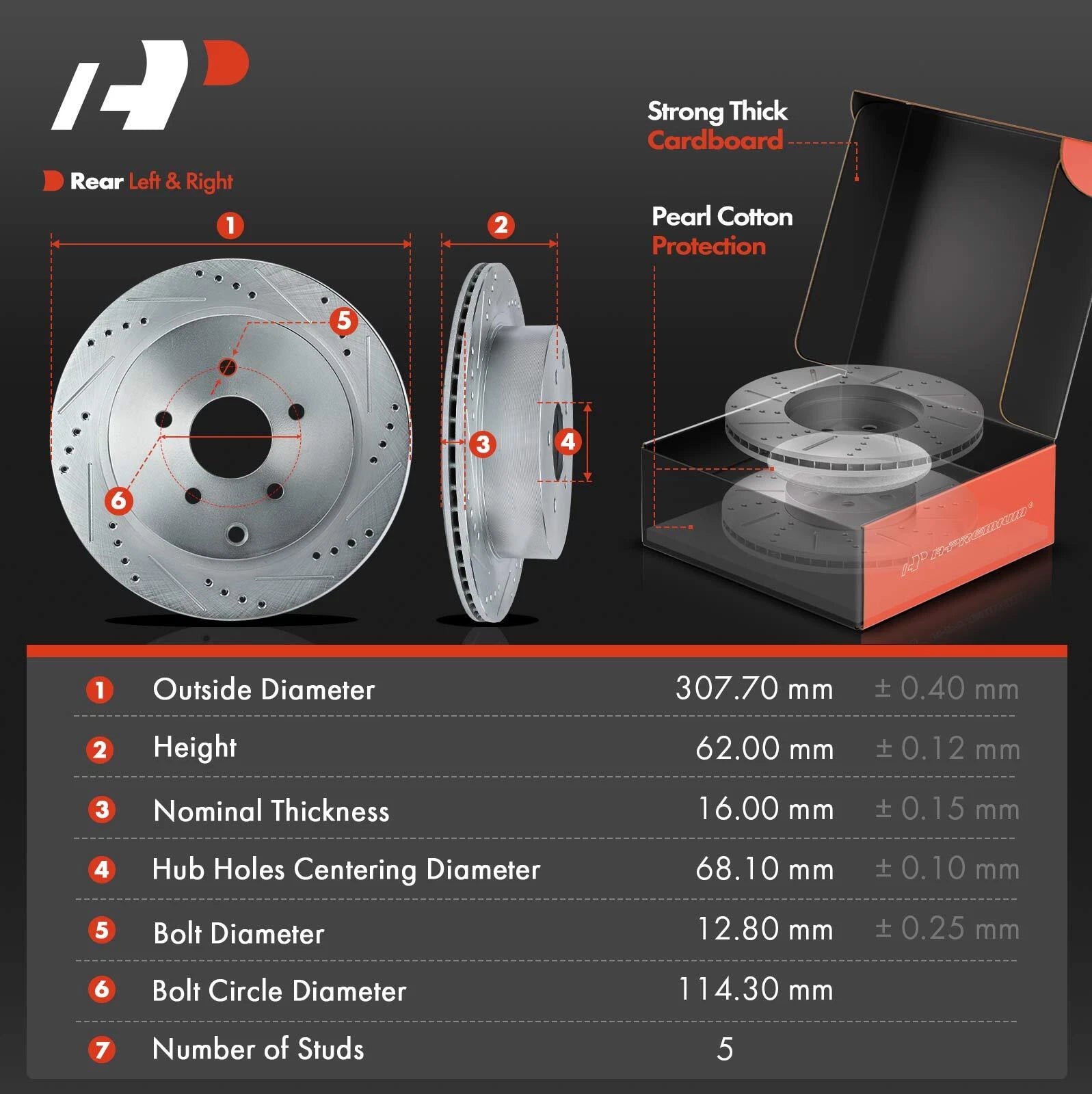 Drilled Rotors & Ceramic Pads for Nissan Murano (2003-2023)