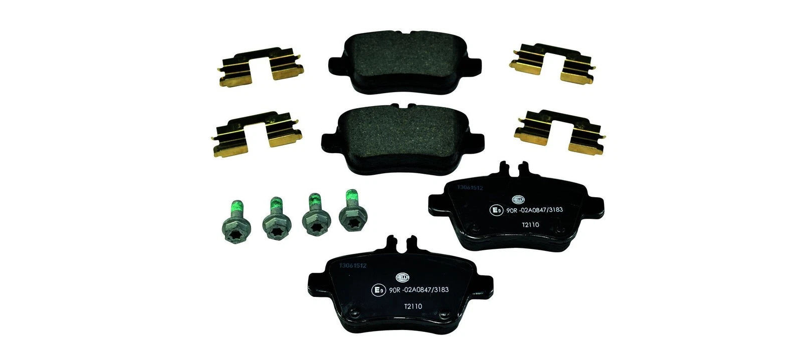 Set of 4 Rear Disc Brake Pads for Mercedes-Benz CLA250 (2014–2019)