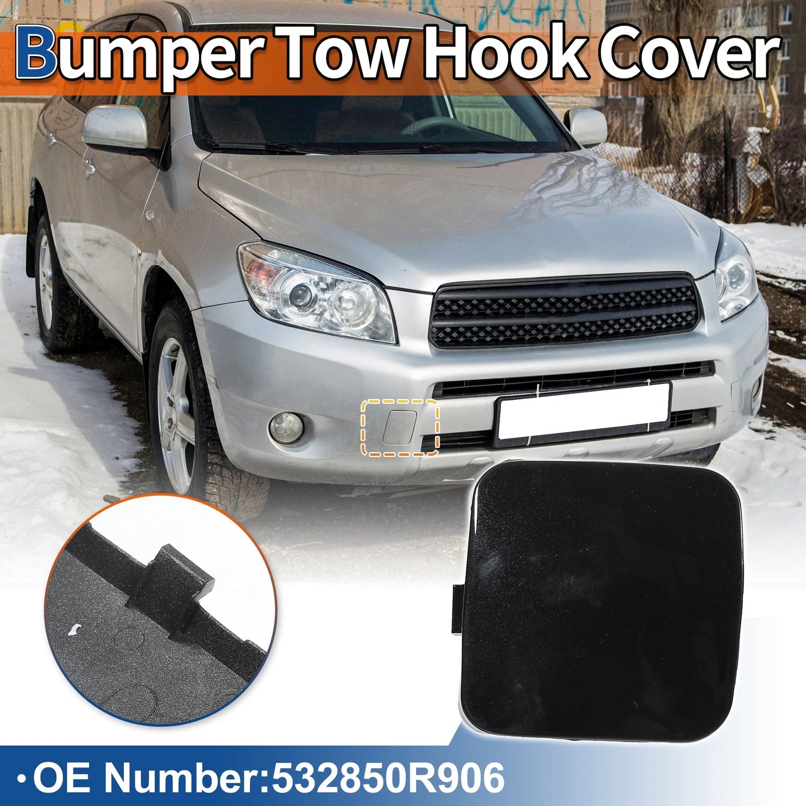Tow Hook Cover for Toyota Rav4 (2009–2011) No. 532850R906
