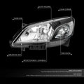 Headlight Assembly for Nissan NV200 (2013–2021) Black Housing Clear Corner
