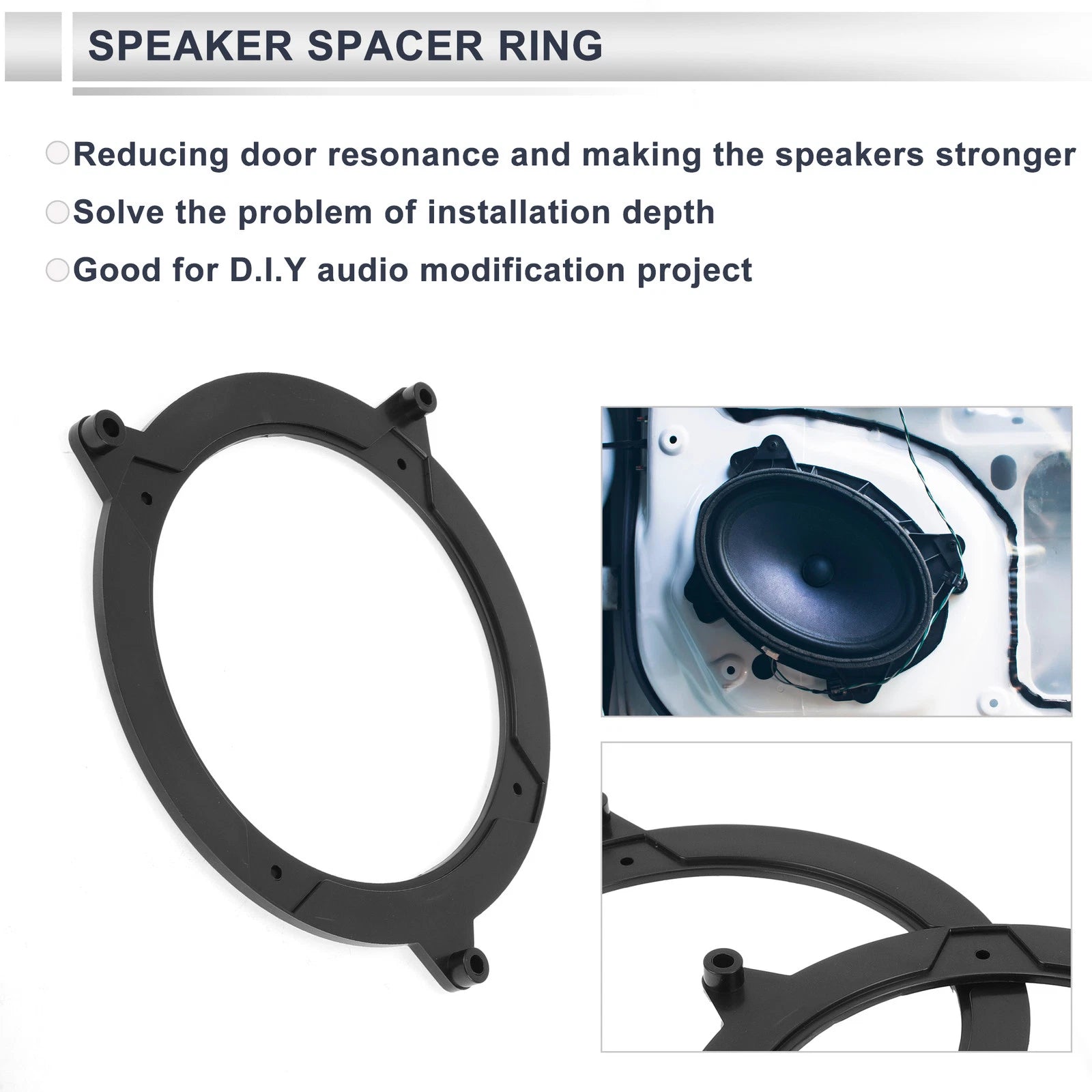 2X Speaker Spacer Ring Adapter for BMW 3 (E46) 5" Tweeter