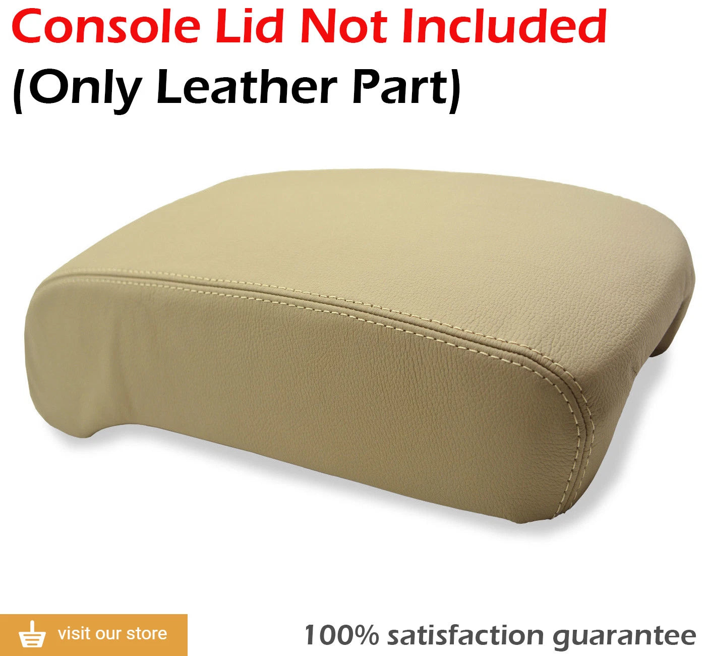Leather Synthetic Center Console Armrest Cover for Lexus LS 430 (2001–2006) Beige