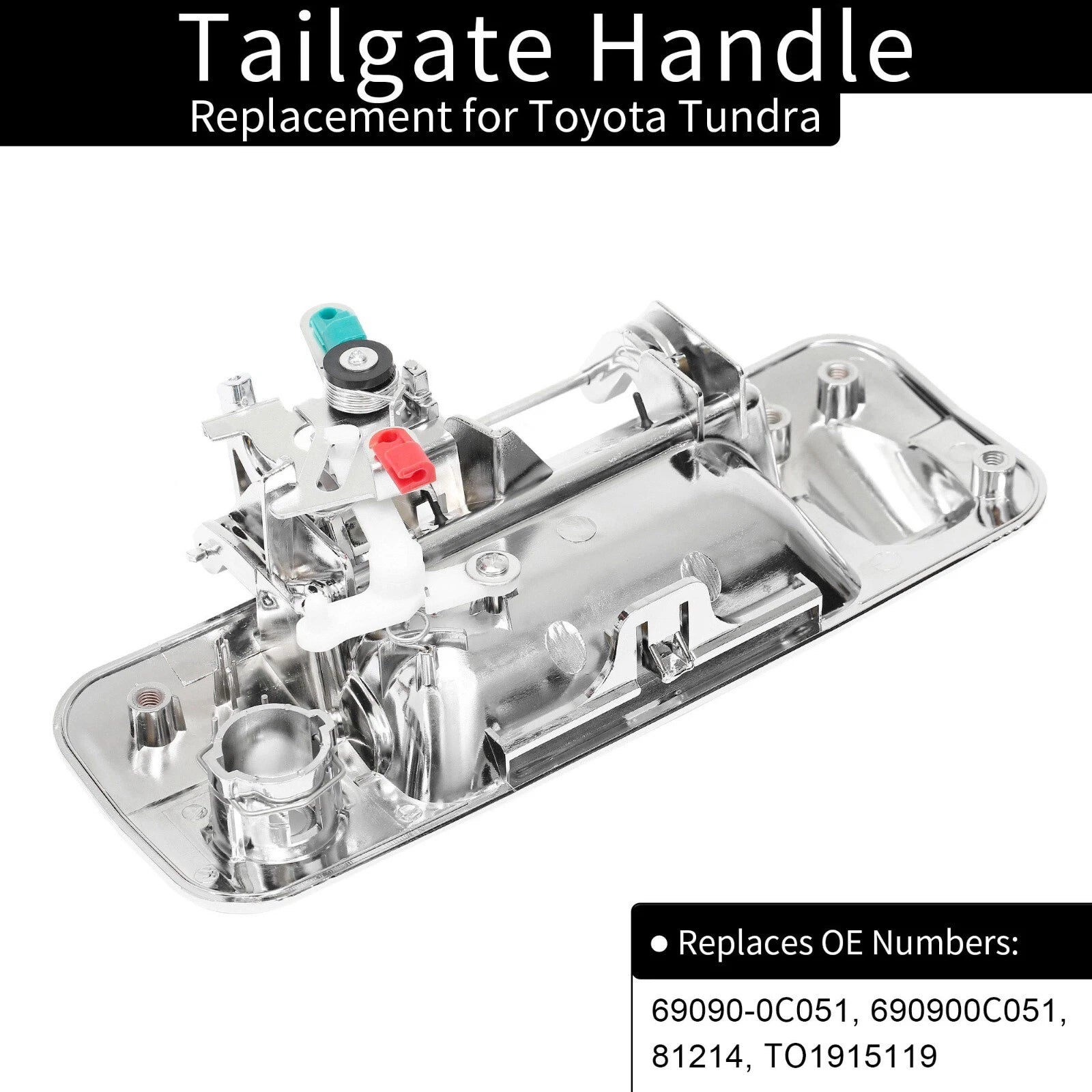 Chrome Tailgate Handle Latch w/ Camera Hole for Toyota Tundra (2007–2013)