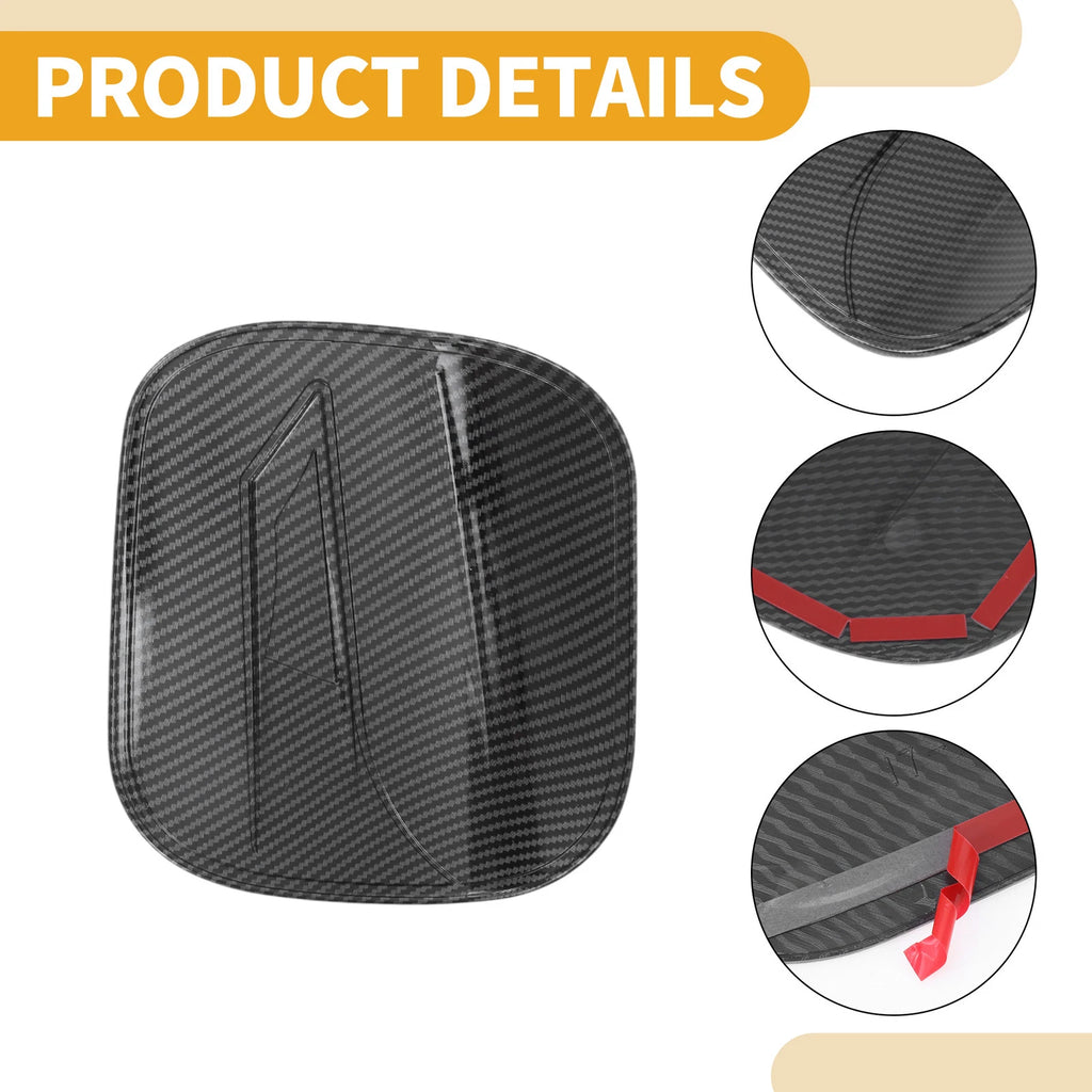Fuel Tank Door Cap for Toyota CHR (2018–2025) Carbon Fiber Black