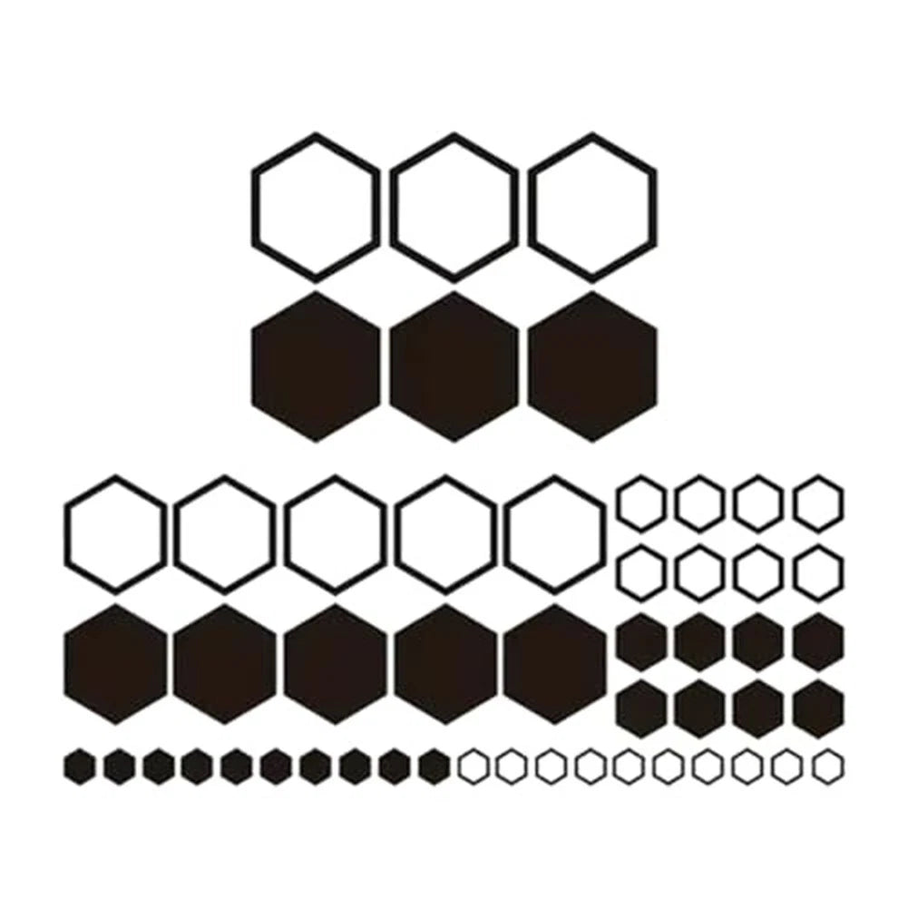 104PCS Honeycomb Design Decorative Stickers for SUVs Trucks